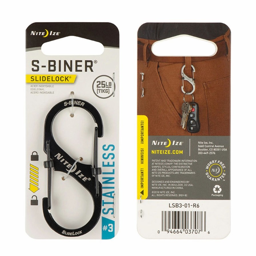 Rock And Snow * | Nite Ize S-Biner Slidelock 3 Black