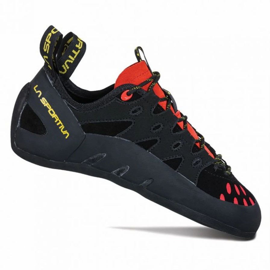 Rock And Snow * | La Sportiva Men'S Tarantulace Climbing Shoes Black/Poppy