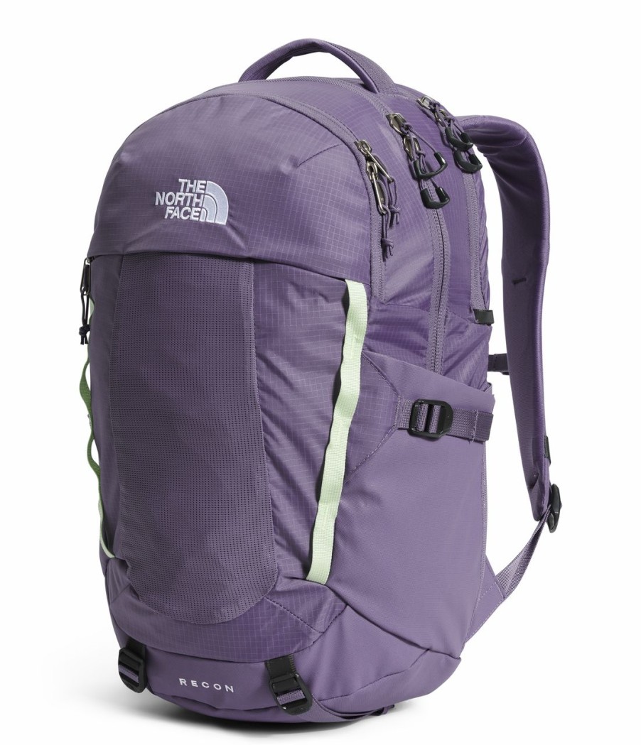 Backpacks * | The North Face Women'S Recon Backpack Lunar Slate/Lime Cream