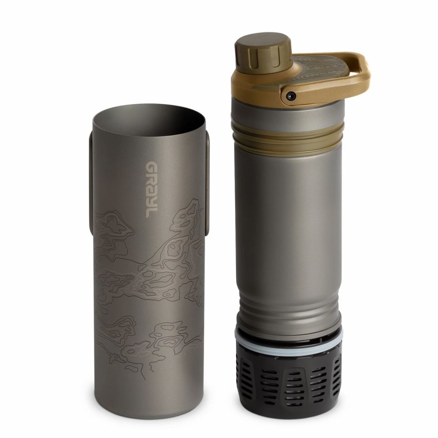 Bottles * | Grayl Ultrapress Ti Purifier Bottle Coyote Brown