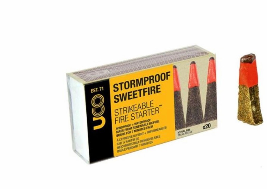 Backpacks * | Uco Stormproof Sweetfire Strikable Matches 20Pk Yellow