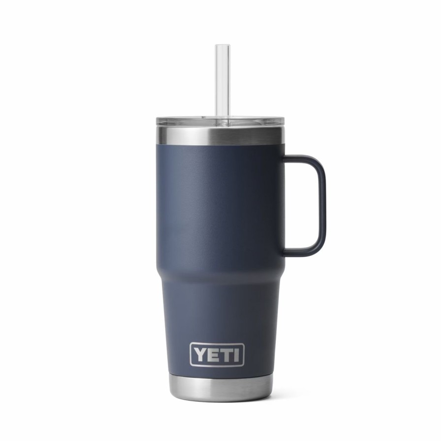 Bottles * | Yeti Rambler 25 Oz Straw Mug Navy