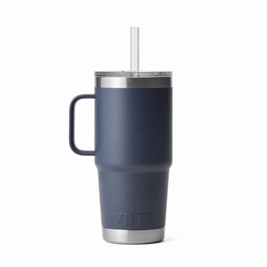 Bottles * | Yeti Rambler 25 Oz Straw Mug Navy