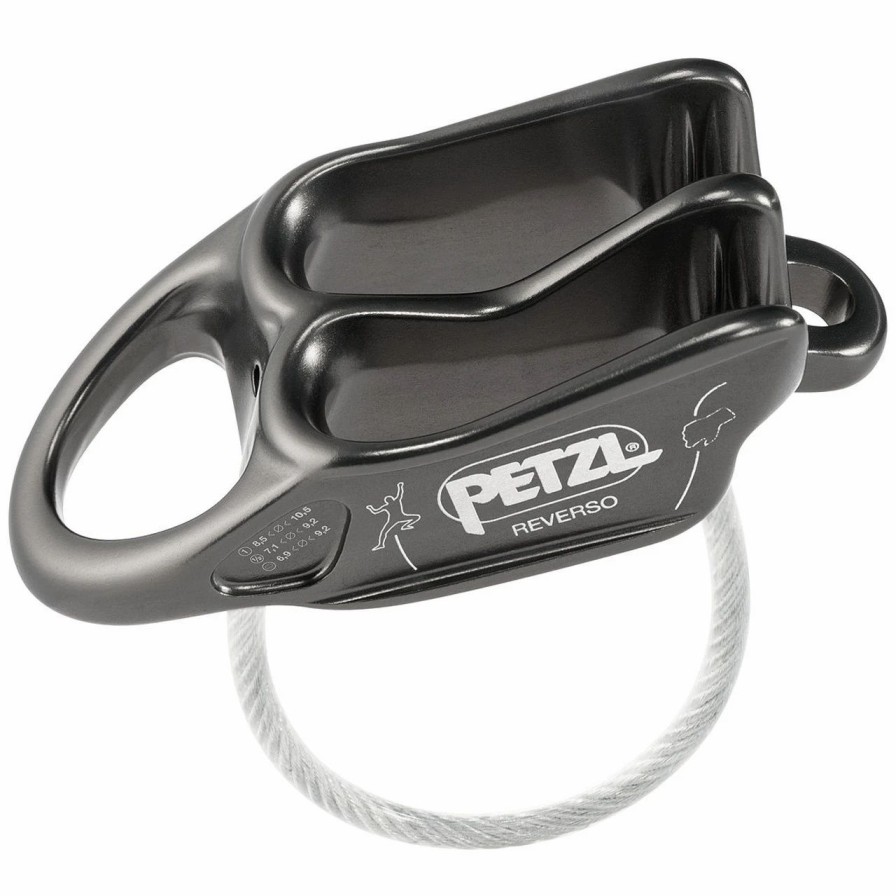 Rock And Snow * | Petzl Reverso Belay Device Grey