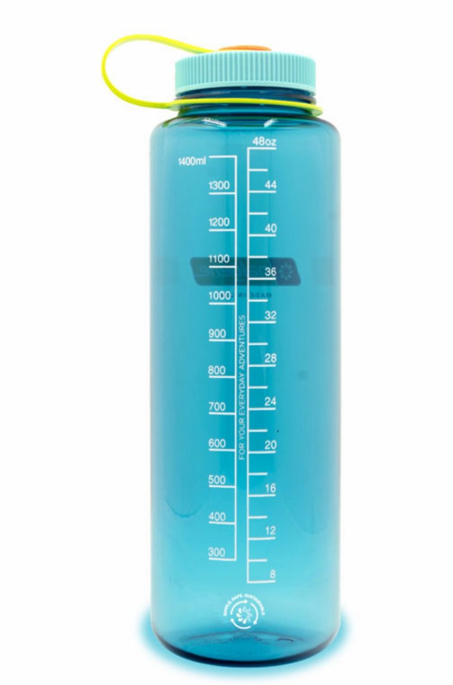 Bottles * | Nalgene 48Oz Wide Mouth Sustain Silo Bottle Cerulean