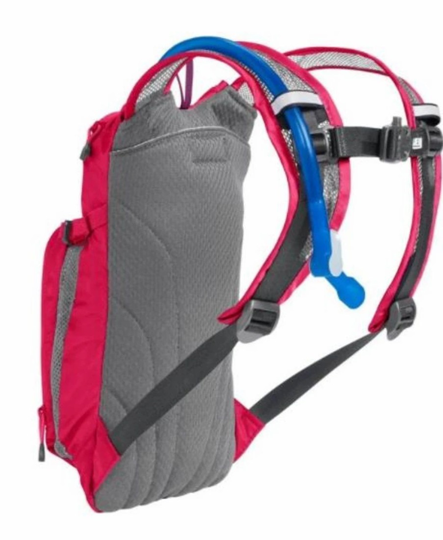 Backpacks * | Camelbak Kid'S Mini Mule 50Oz. Hydration Pack Hot Pink Purple Stripe