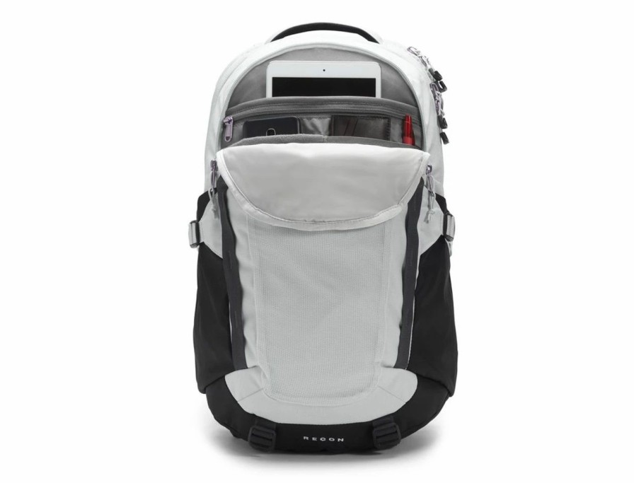 Backpacks * | The North Face Men'S Recon Backpack Tin Grey Dark Heather/Asphalt Grey/Tnf Black