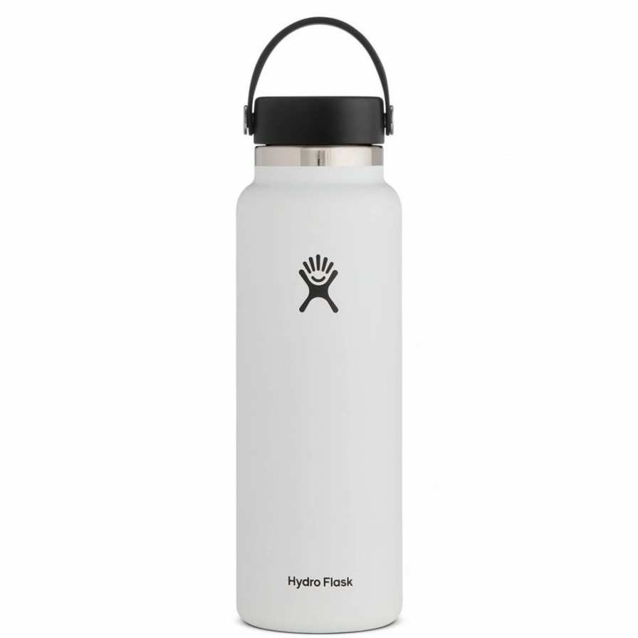 Bottles * | Hydro Flask 40 Oz Wide Mouth Bottle White