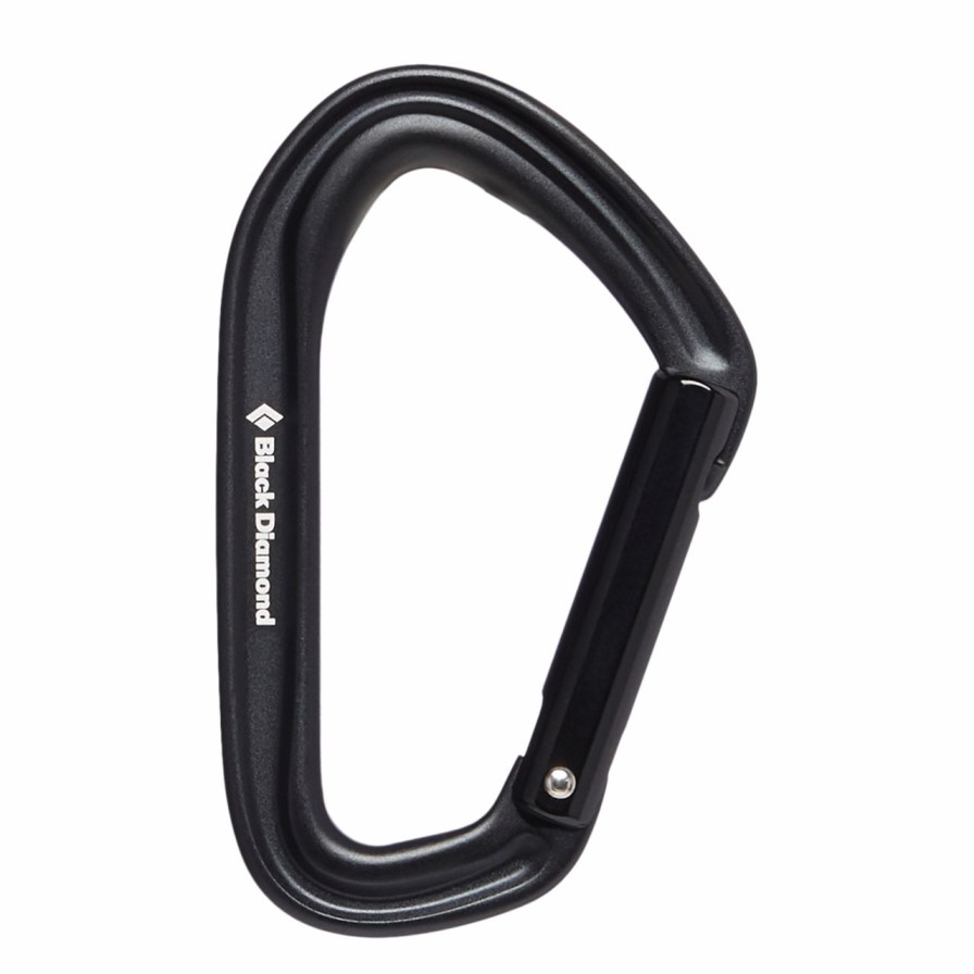 Rock And Snow * | Black Diamond Hot Forge Straight Gate Carabiner Black