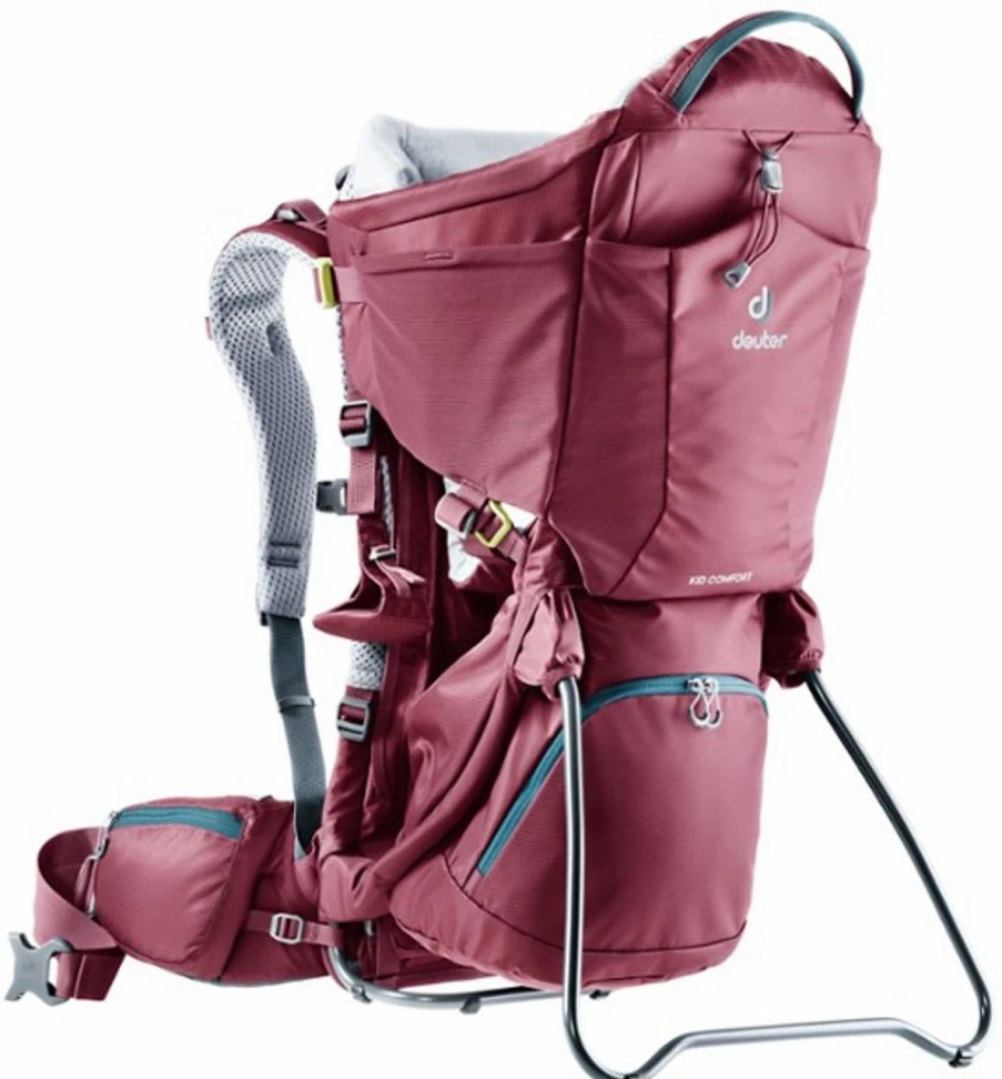 Backpacks * | Deuter Kid Comfort Child Carrier Maroon