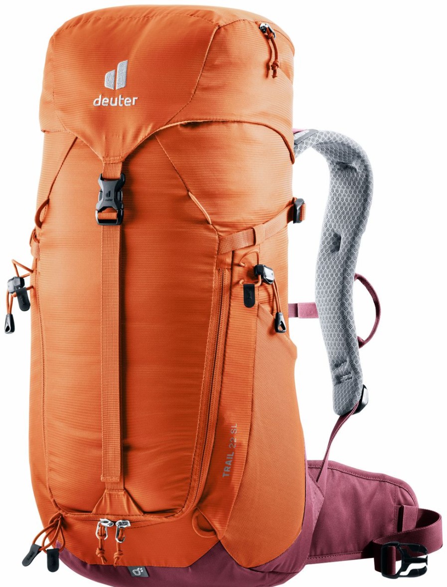 Backpacks * | Deuter Women'S Trail 22 Sl Backpack Chestnut/Maroon