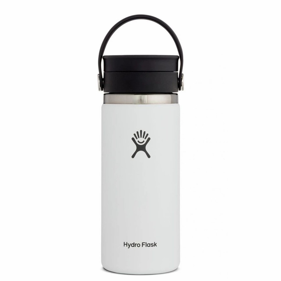 Bottles * | Hydro Flask 16 Oz Wide Mouth Bottle With Flex Sip Lid White