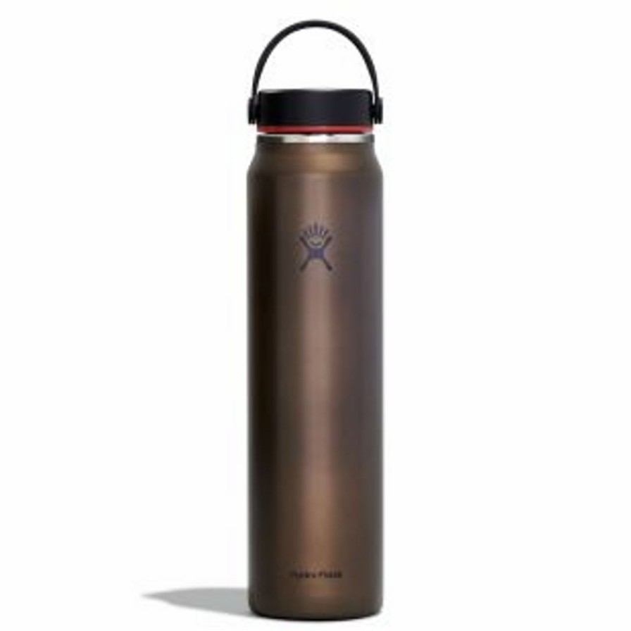 Bottles * | Hydro Flask 40 Oz Lightweight Wide Mouth Trail Series Bottle Obsidian