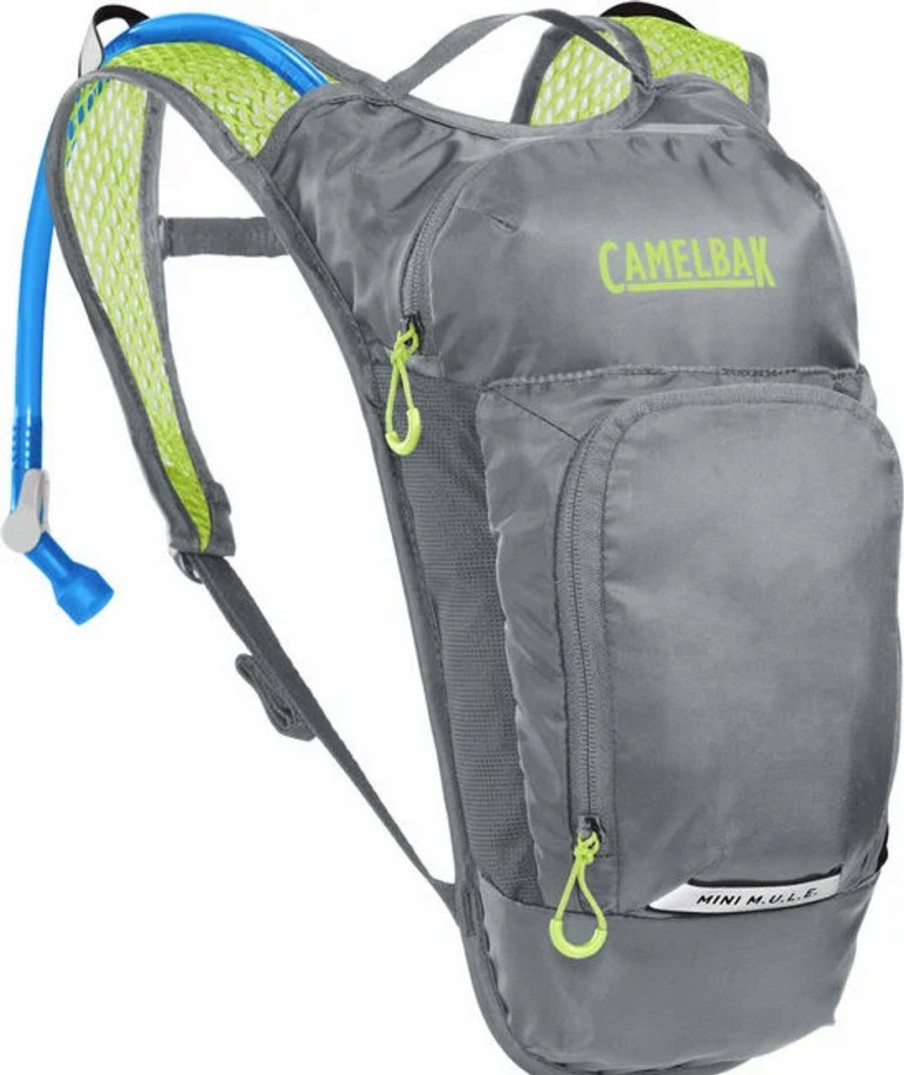 Backpacks * | Camelbak Kids' Mini M.U.L.E. 50 Oz Hydration Pack Metal Grey/Green