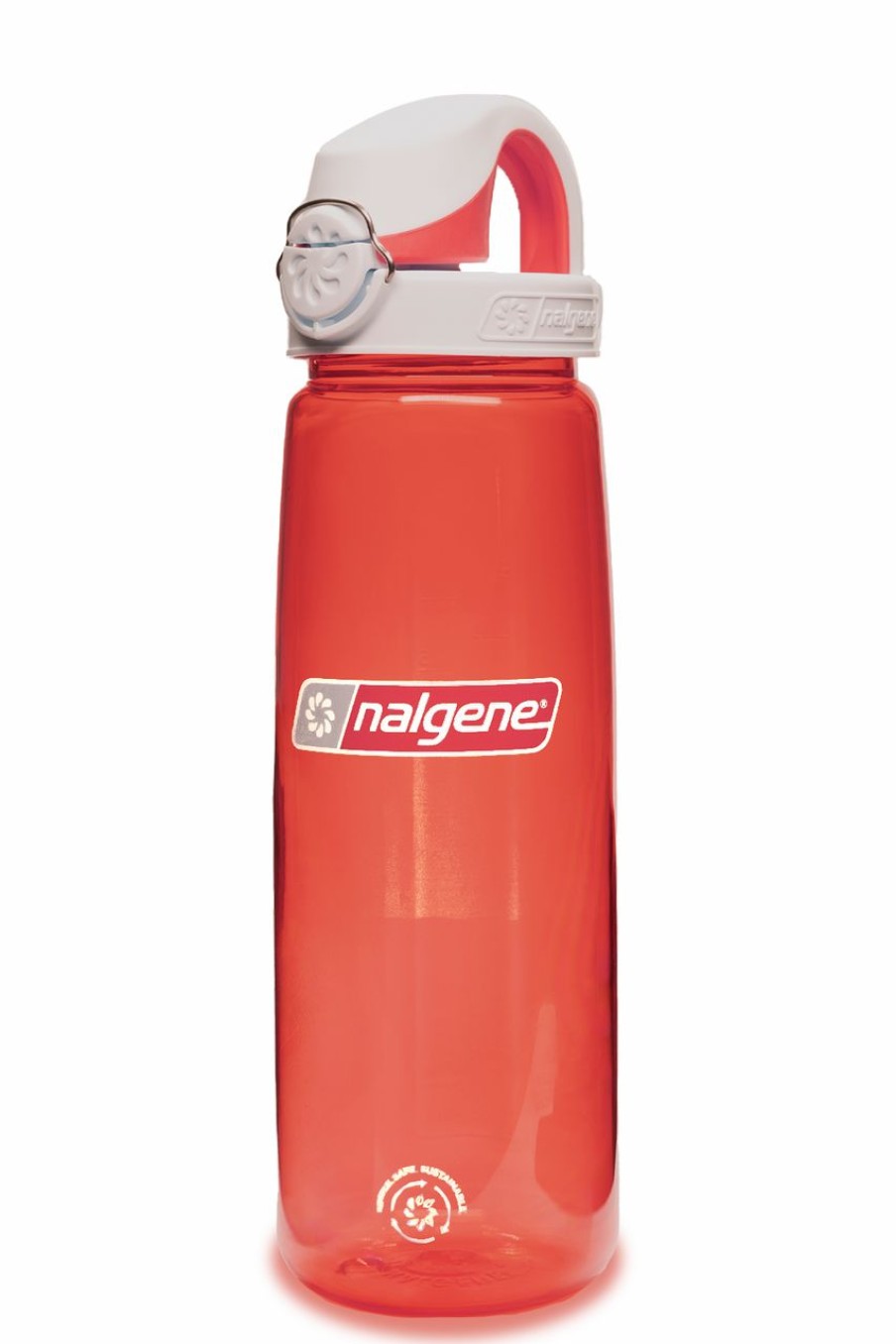 Bottles * | Nalgene 24Oz On The Fly Lock-Top Sustain Bottle Coral W/Frost Coral Cap