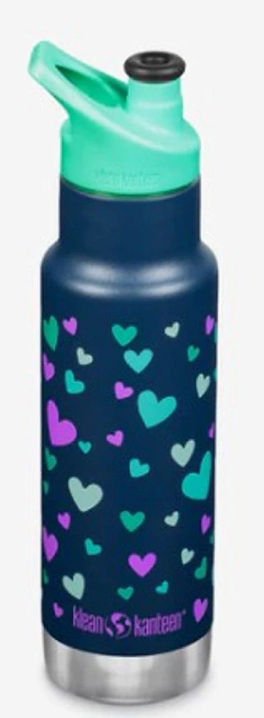 Bottles * | Klean Kanteen Kid'S Classic Narrow 12Oz-Insulated Bottle Navu Hearts