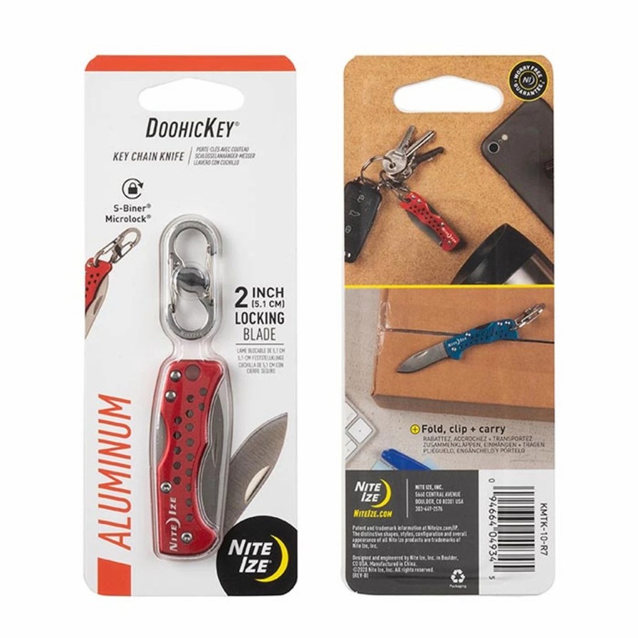 Rock And Snow * | Nite Ize Doohickey Key Chain Knife Red