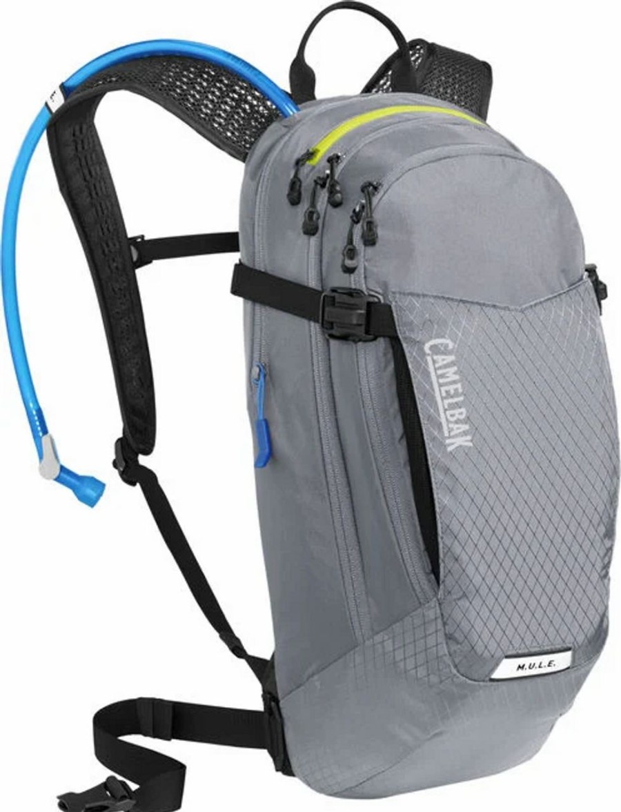 Backpacks * | Camelbak Men'S M.U.L.E. 12 100Oz Hydration Pack Gunmetal/Lime