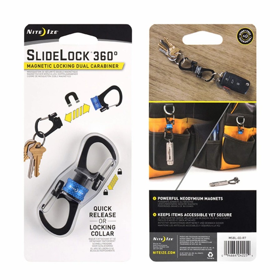 Rock And Snow * | Nite Ize Slidelock 360 Magnetic Locking Dual Carabiner N/A