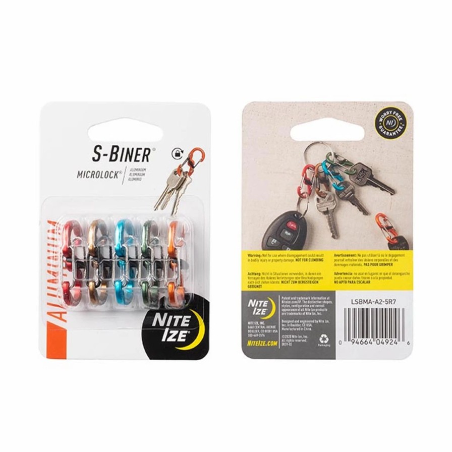 Rock And Snow * | Nite Ize S-Biner Microlock Aluminum 5 Pack Assorted