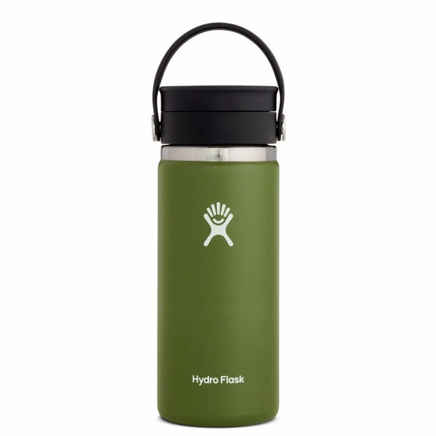 Bottles * | Hydro Flask 16 Oz Wide Mouth Bottle With Flex Sip Lid Olive