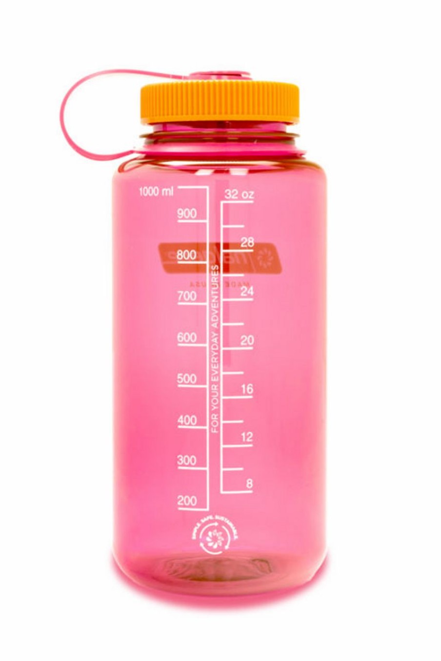 Bottles * | Nalgene Wide Mouth Sustain Water Bottle (32Oz) Flamingo