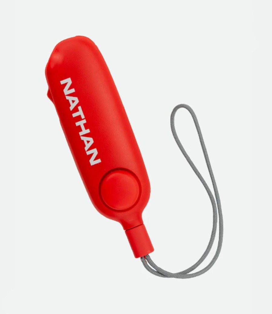 First Aid & Emergency * | Nathan Saferrun Ripcord Siren Personal Alarm + Strobelight Red Dahlia