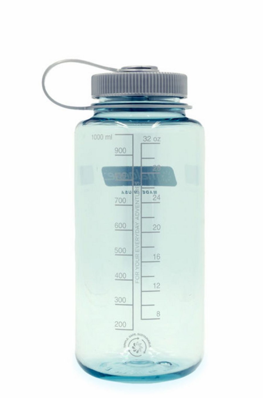 Bottles * | Nalgene Wide Mouth Sustain Water Bottle (32Oz) Seafoam