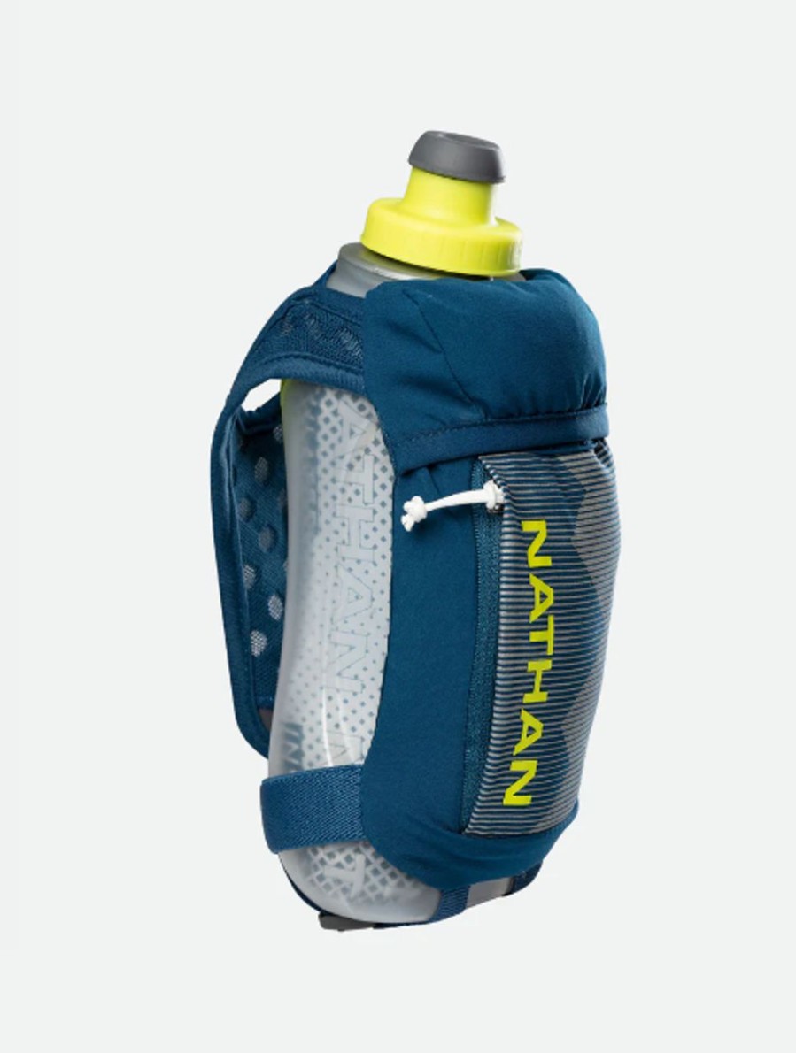 Bottles * | Nathan Quick Squeeze 18Oz Insulated Handheld Bottle Marine Blue/Finish Lime