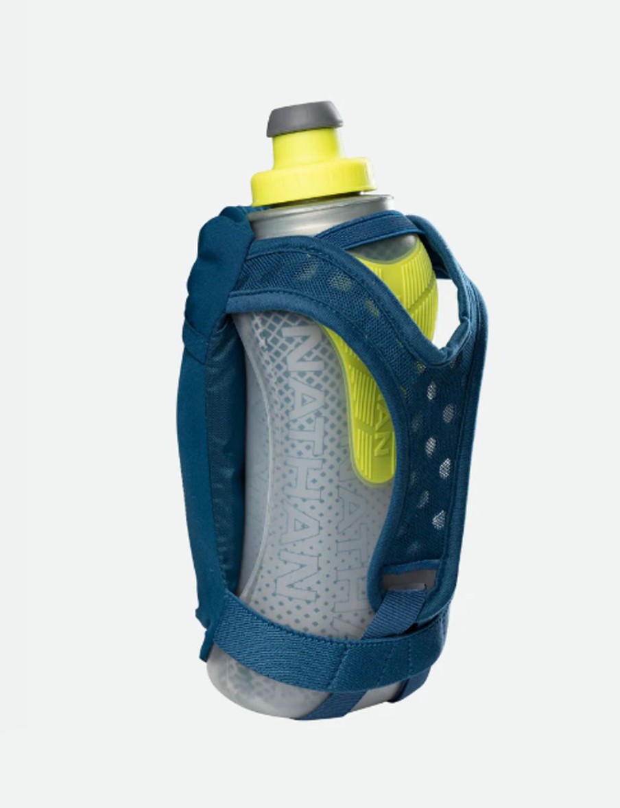 Bottles * | Nathan Quick Squeeze 18Oz Insulated Handheld Bottle Marine Blue/Finish Lime