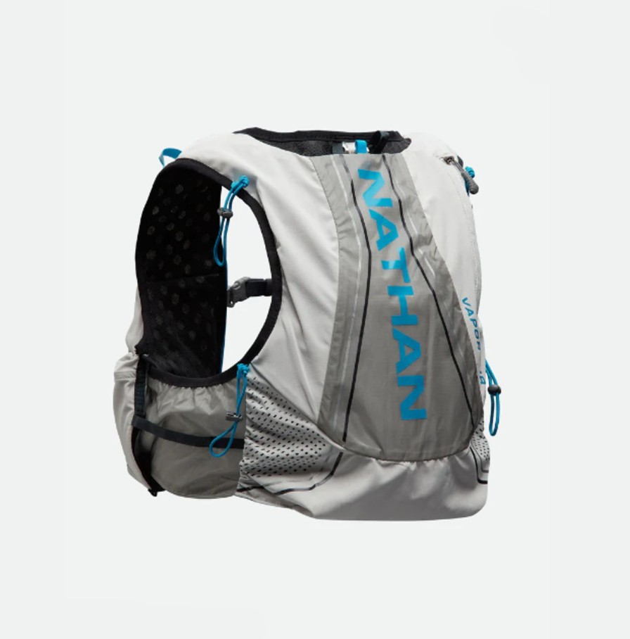 Backpacks * | Nathan Vapor Air 2.0 7 Liter Hydration Pack Vapor Grey/ Blue Me Away