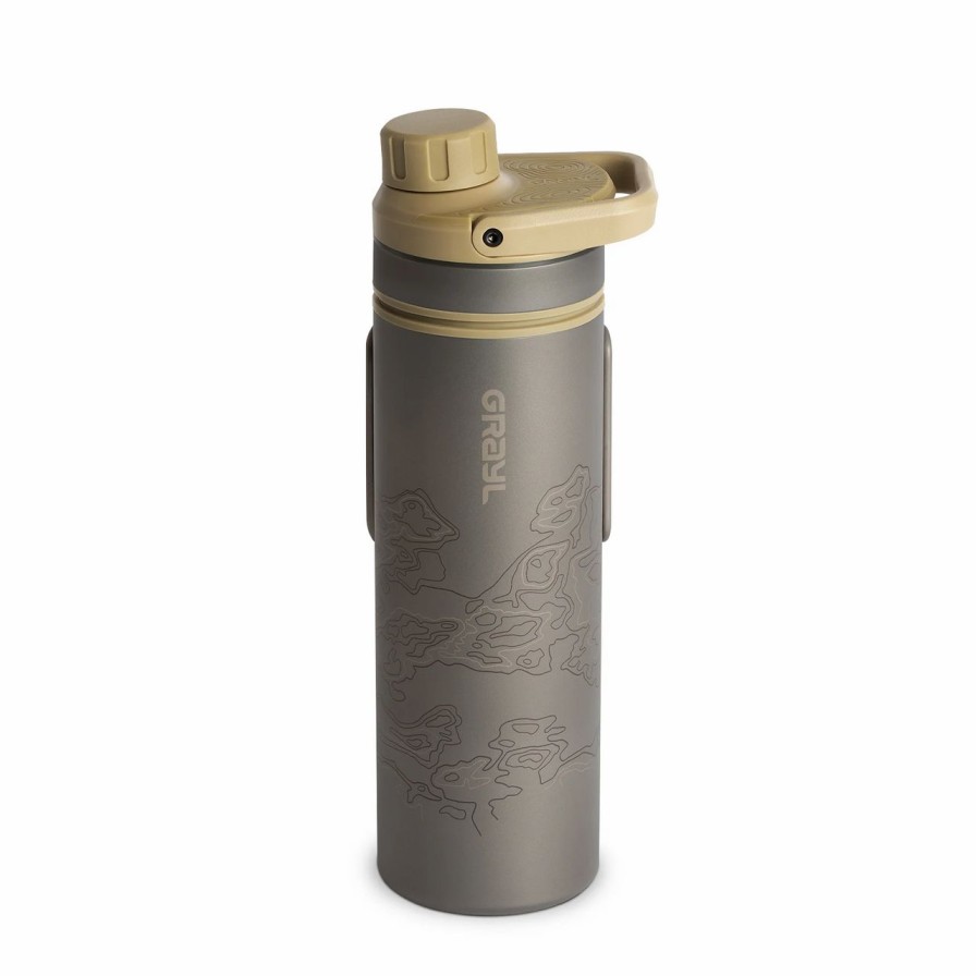 Bottles * | Grayl Ultrapress Ti Purifier Bottle Desert Tan