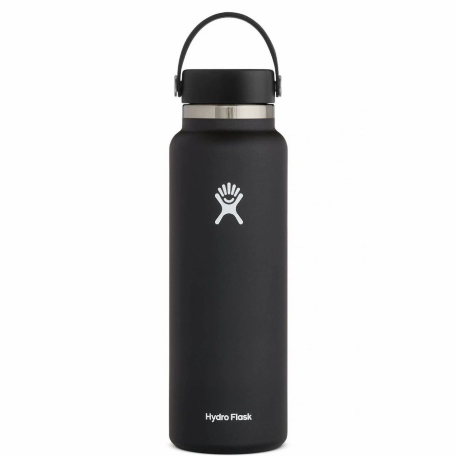 Bottles * | Hydro Flask 40 Oz Wide Mouth Bottle Black