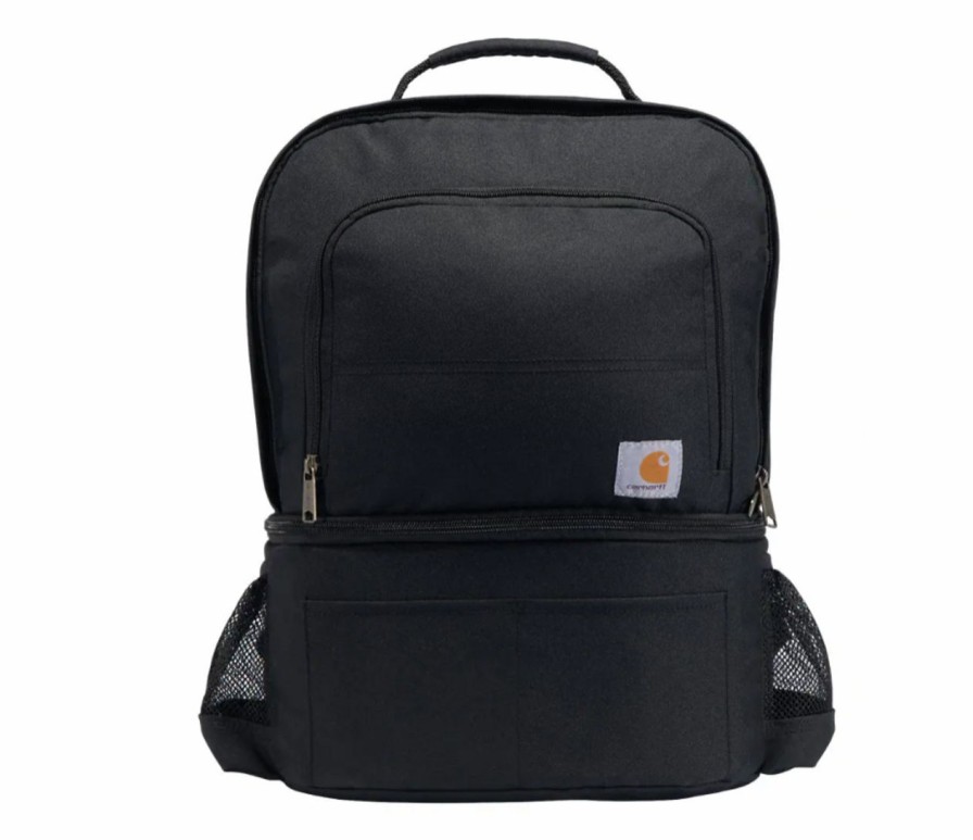 Backpacks * | Carhartt Rain Defender Insulated 24 Can Two Compartment Cooler Backpack Black