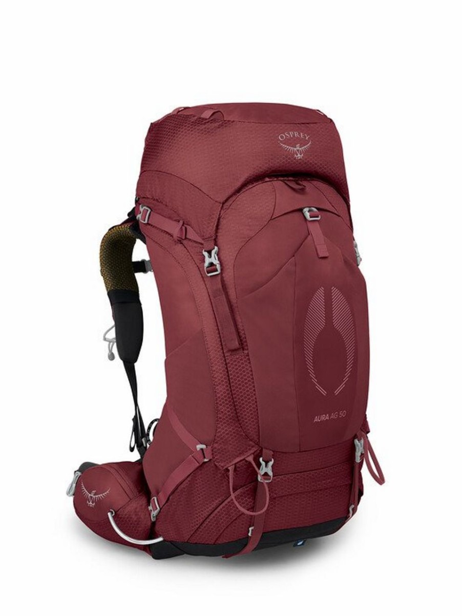 Backpacks * | Osprey Women'S Aura Ag 50 M/L Backpack Berry Sorbet Red