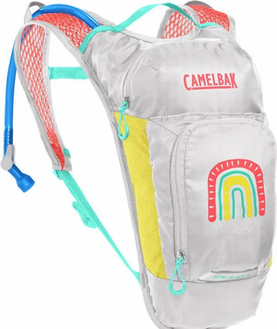 Backpacks * | Camelbak Kids' Mini M.U.L.E. 50 Oz Hydration Pack Grey/Rainbow