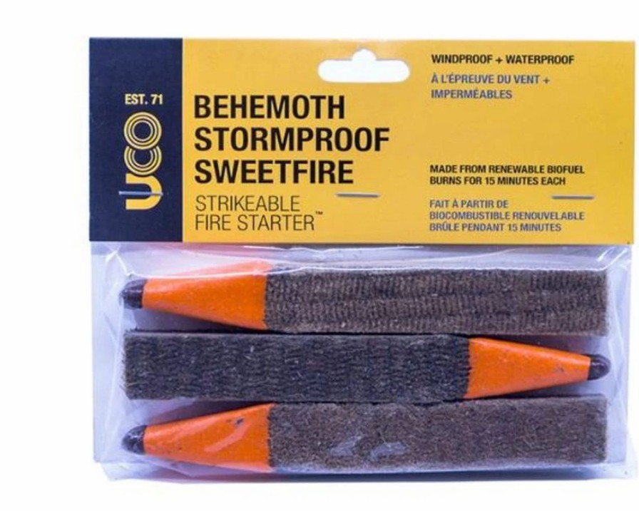 Backpacks * | Uco Behemoth Stormproof Tinder Match Fire Starter 3Pk Black