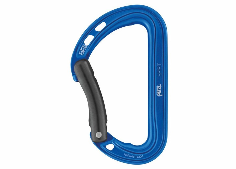 Rock And Snow * | Petzl Spirit Bent Carabiner Blue