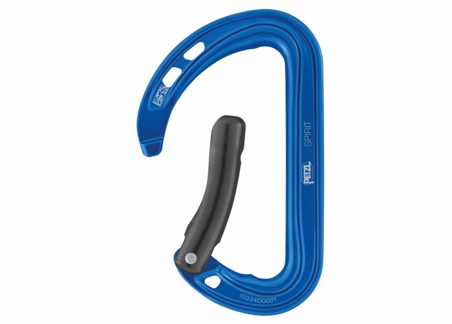 Rock And Snow * | Petzl Spirit Bent Carabiner Blue