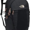 Backpacks * | The North Face Women'S Recon Backpack Tnf Black Heather/Burnt Coral Metallic