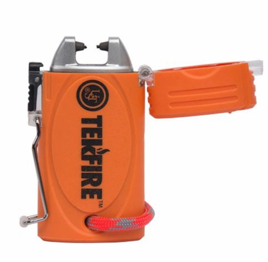 First Aid & Emergency * | Ultimate Survival Technologies Tekfire Pro Fuel-Free Lighter Orange