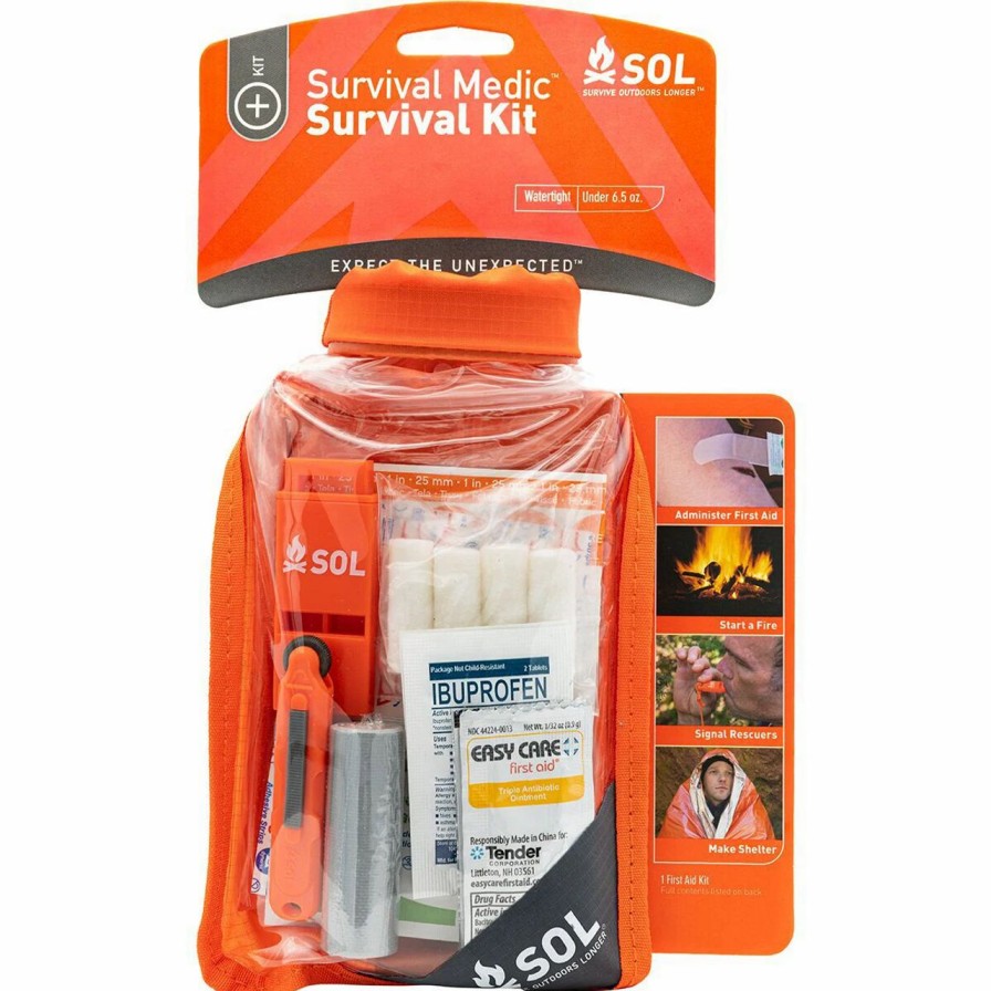 First Aid & Emergency * | Adventure Medical Kits Sol Survival Medic Survival Kit With Dry Bag Orange