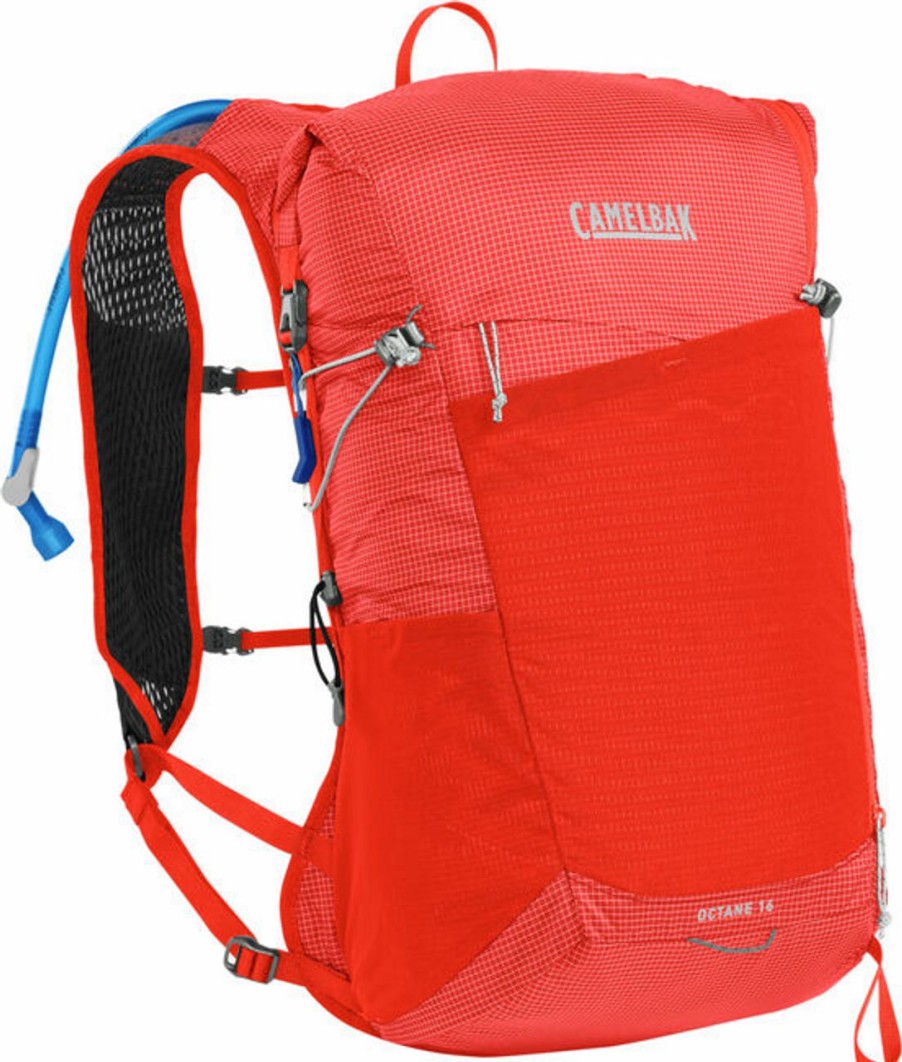 Backpacks * | Camelbak Octane 16 Hydration Hiking Pack With Fusion 2L Reservoir Red Poppy/Vapor