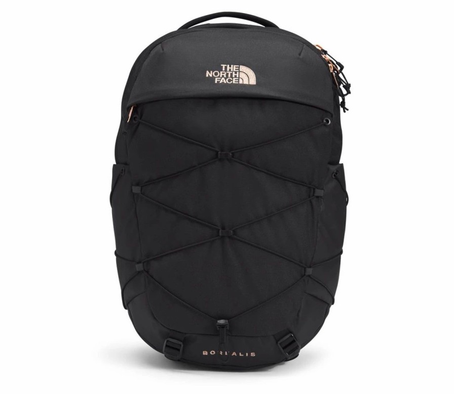 Backpacks * | The North Face Women`S Borealis Backpack Tnf Black Heather/Burnt Coral Metallic