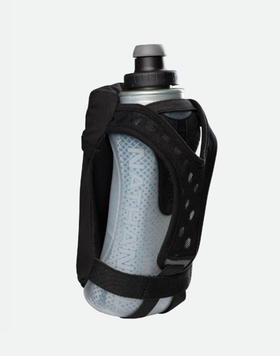 Bottles * | Nathan Quick Squeeze View 18Oz Insulated Handheld Bottle Black/Marine Blue