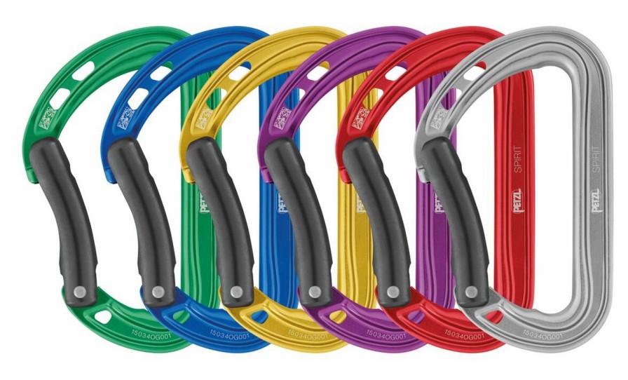 Rock And Snow * | Petzl Spirit Bent Carabiner 6 Pack Assorted