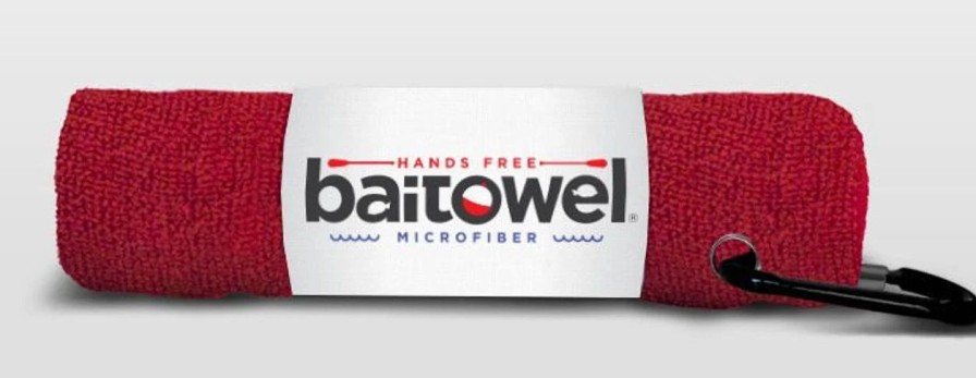 Towels * | Fishing Towel With Clip Red