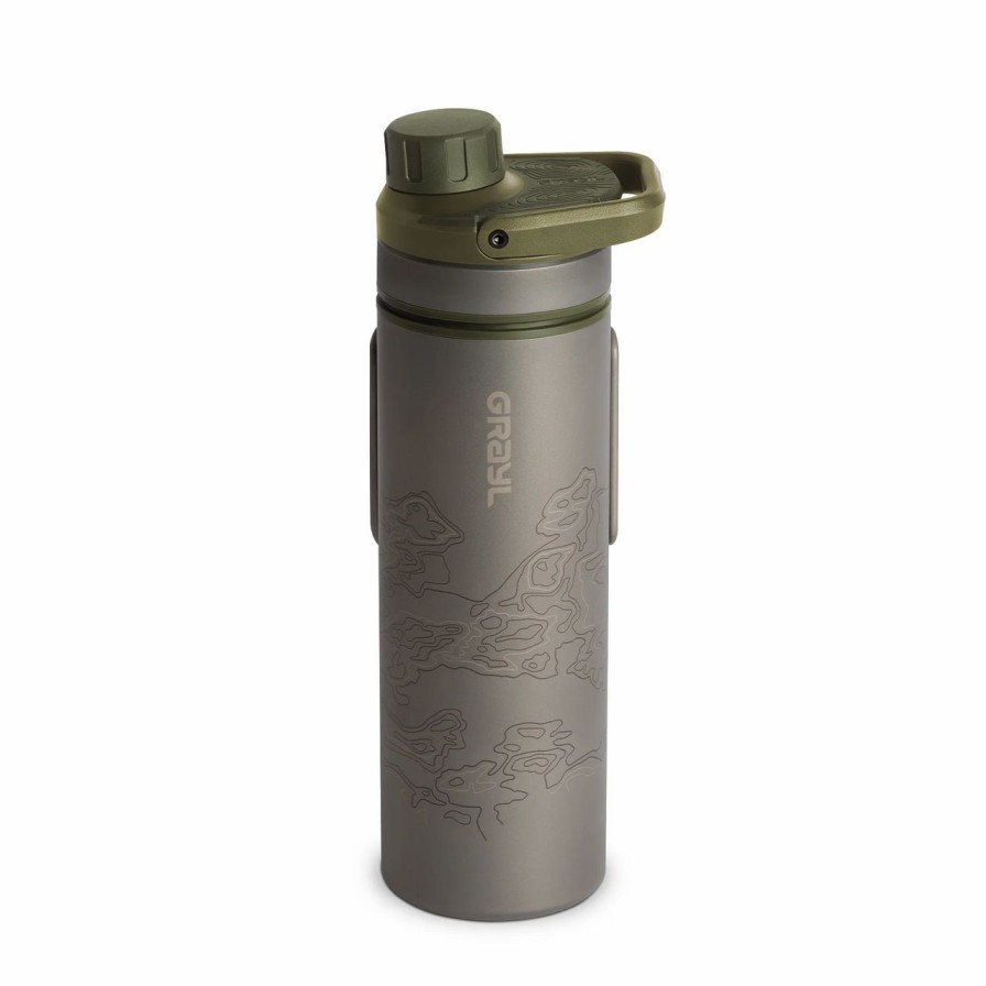 Bottles * | Grayl Ultrapress Ti Purifier Bottle Olive Drab