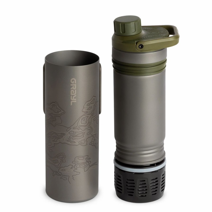 Bottles * | Grayl Ultrapress Ti Purifier Bottle Olive Drab