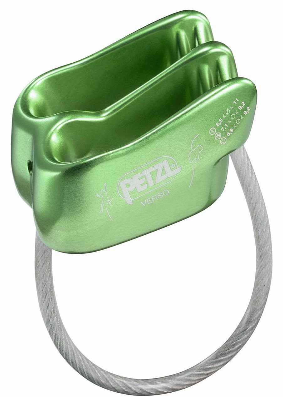 Rock And Snow * | Petzl Verso Belay Device Green